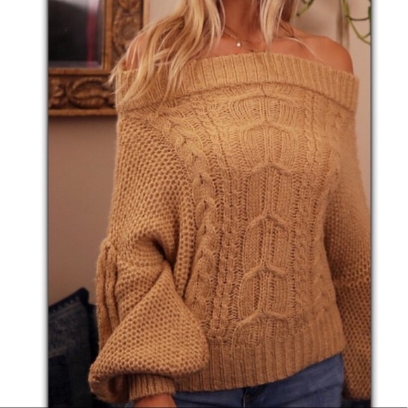 Mustard Yellow Cable Knit Sweater - Picture 4 of 5
